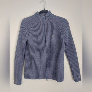 LACOSTE sweater size 44 blue wool